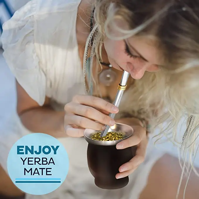 Cannucce Yerba Mate In Acciaio Inox - Confezione Da 3 Con Spazzola, Riutilizzabili E Lavabili In Lavastoviglie - Foto 7