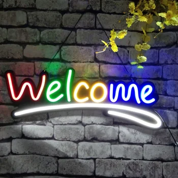 

LED neon dynamic programmable Black Label welcom welcome neon sign decoration light ins net red