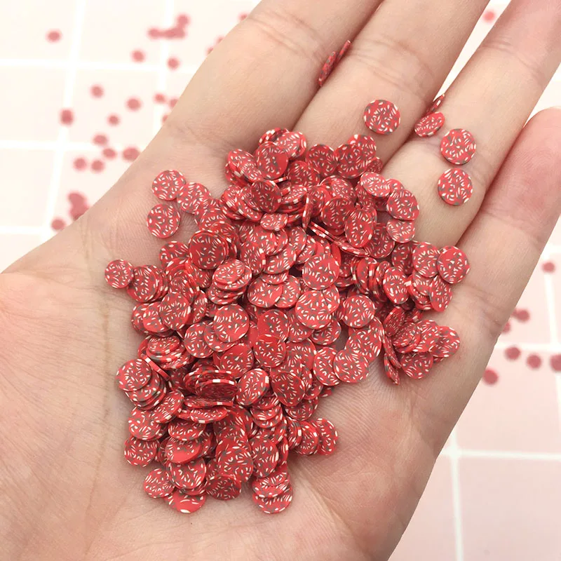 100 г Корея 3D ломтики мяса полимер Горячая мягкая глина разбрызгивает для поделок Сделай Сам дизайн ногтей украшения телефон деко: 5 мм