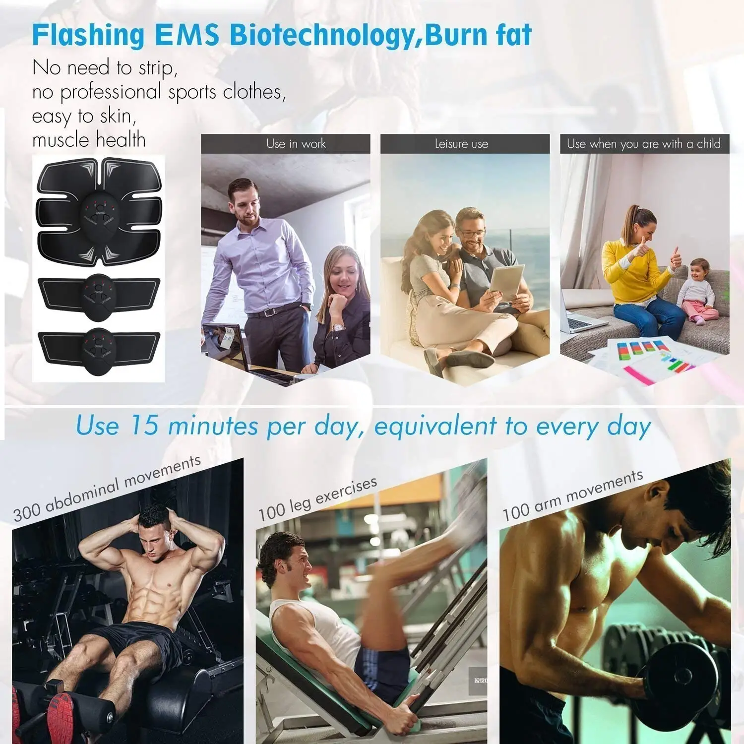EMS стимулятор мышц живота тренажер для бедер электроestimulador мышечная рука тело похудение потеря веса фитнес-массажер унисекс