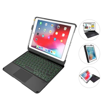 

Tablet Leather dust-proof Stand Cover Chargeable Wireless Bluetooth Backlight Keyboard Case Protector for iPad Air2 iPad Pro 9.7