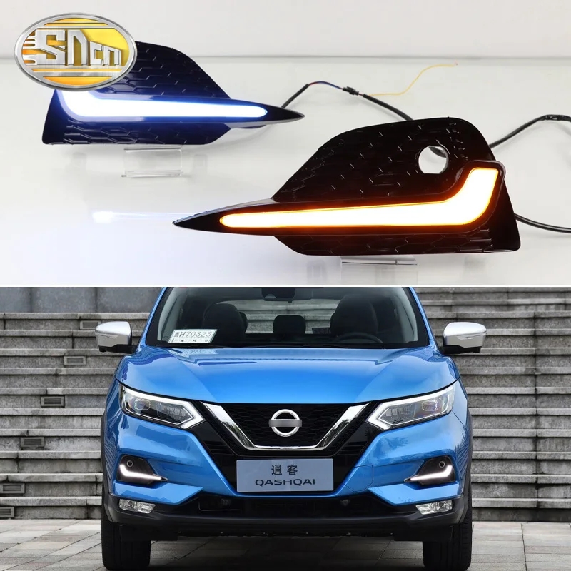 

SNCN 2PCS LED Daytime Running Light For Nissan Qashqai 2019 2020 Waterproof ABS 12V Car DRL Fog Lamp Decoration