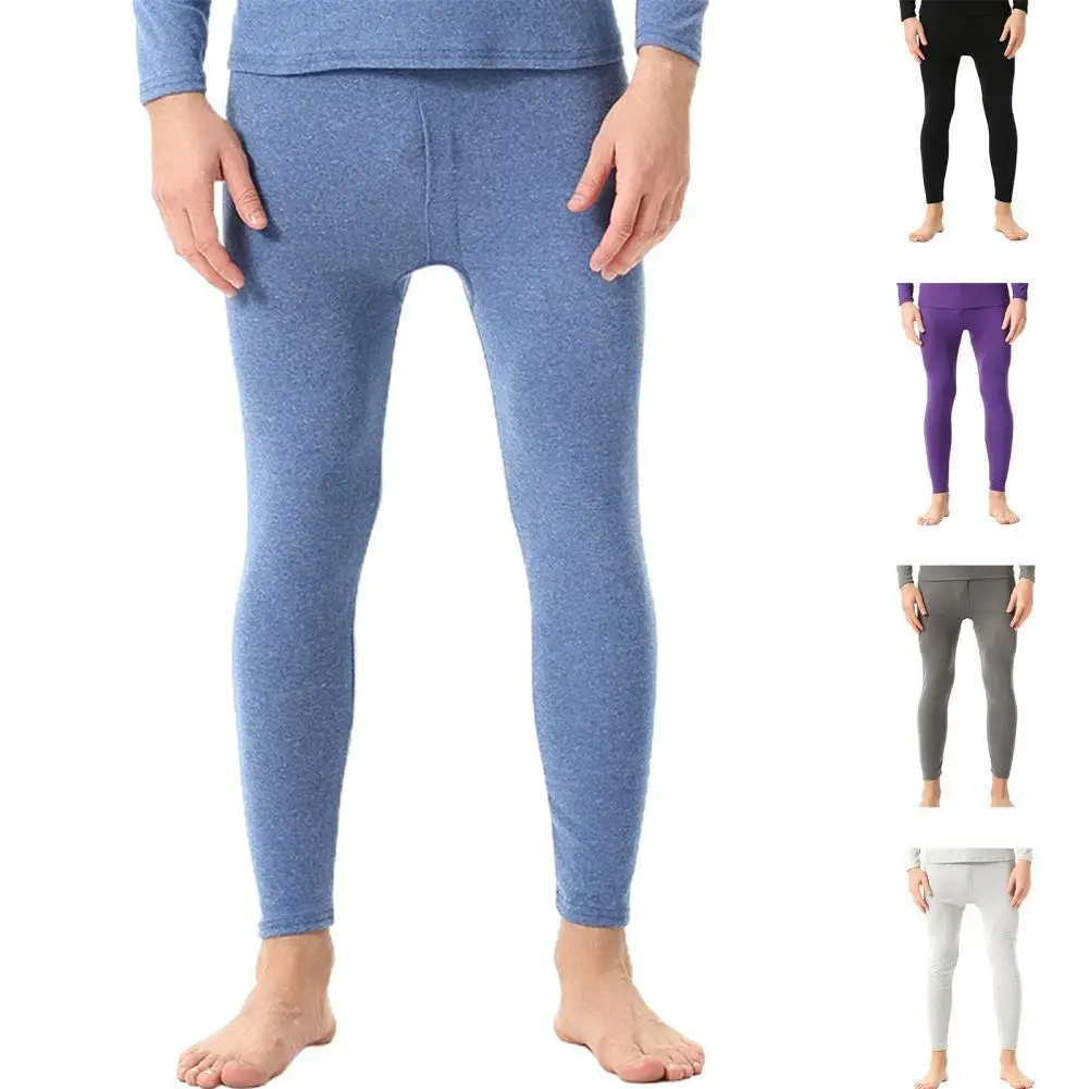 

Practical Warm-keeping Men Leggings Comfortable Close Fit Spandex Men Pants for Winter