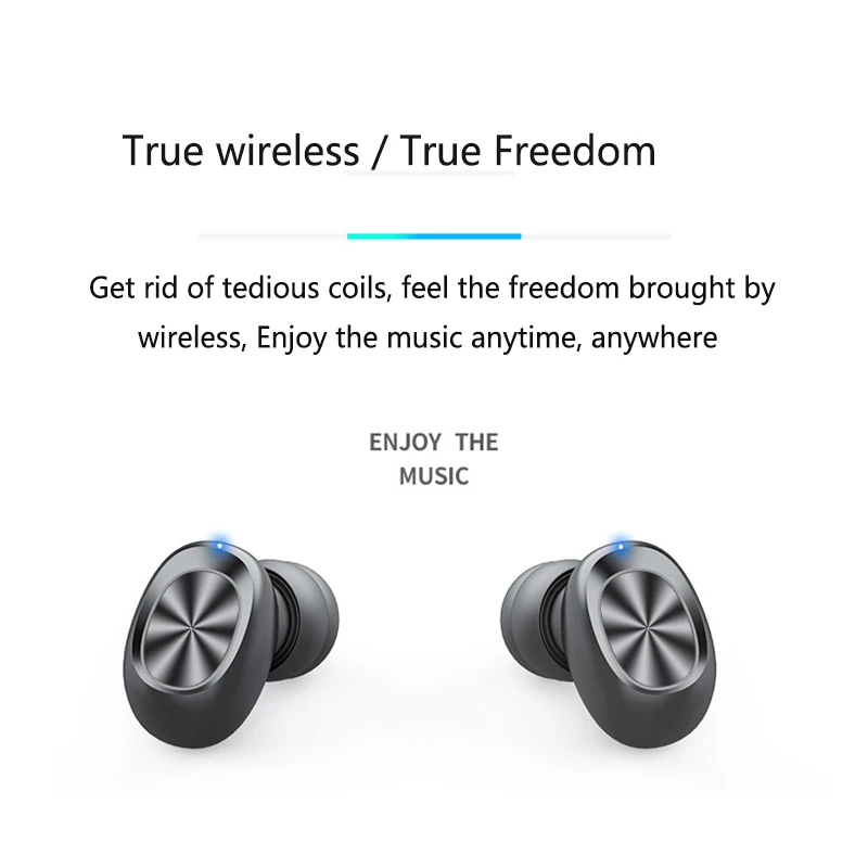 Беспроводные наушники B9 TWS Bluetooth 8D Hi Fi спортивные с микрофоном игровые
