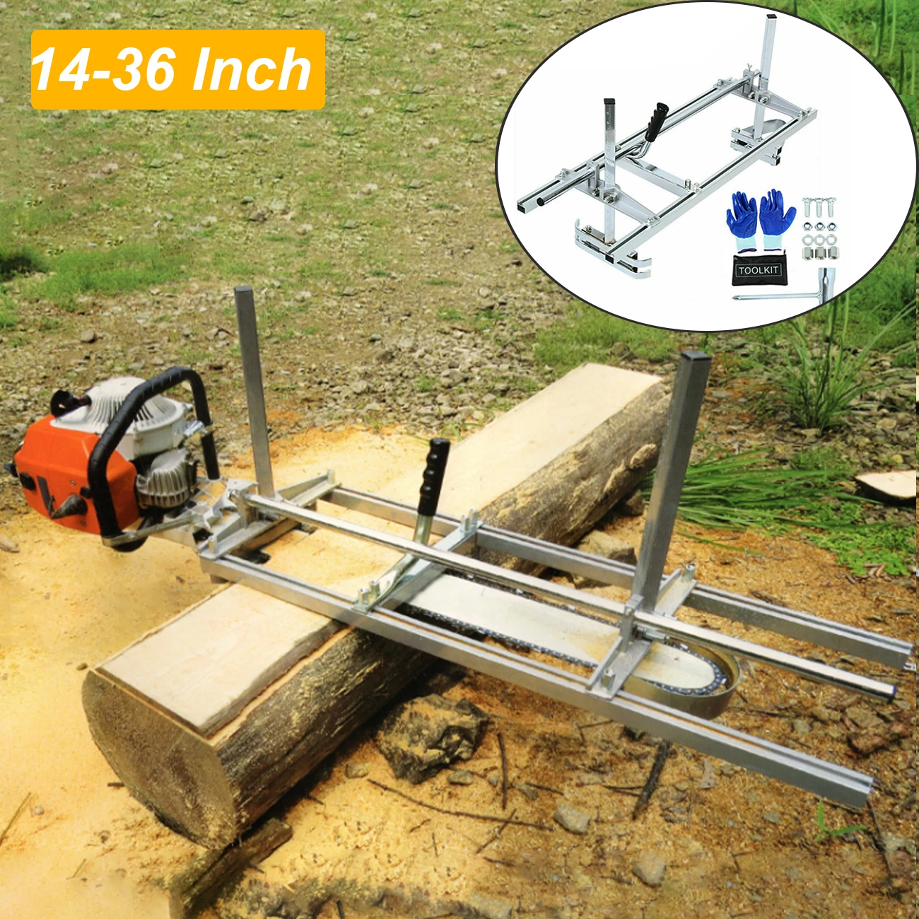 Samger 36 Inch Chainsaw Mill Planking Milling Wood Lumber Cutting 24
