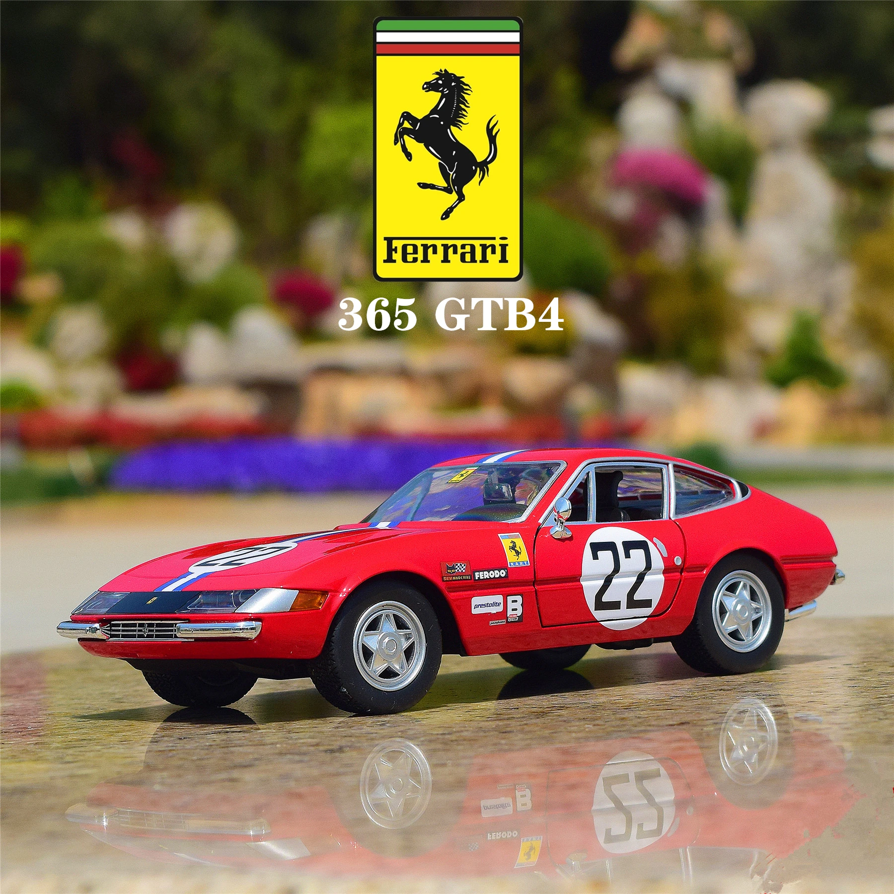 

Bburago 1:24 FERRARI 365 GTB4 Competizione 1st series alloy car model Collect gifts toy