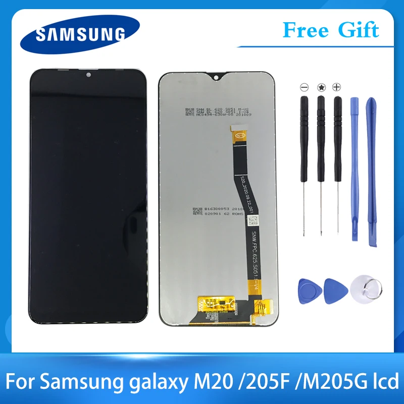 6 3 ''оригинальный ЖК-дисплей для SAMSUNG Galaxy M20 2019 SM-M205 M205F сенсорный экран