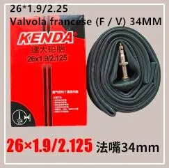 Valvola francese 26 * 1.9/2.125(F / V) 34MM Горный велосипед шины 26 дюймов велосипеда 26 дюймов* 1,9/2,125/1,5/1,75 1,25 внутренняя трубка шины для велосипеда аксессуары - Цвет: Valvola francese 26 * 1.9/2.125(F / V) 34MM
