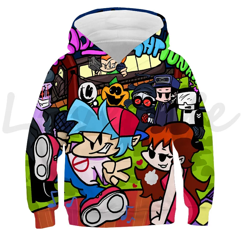 thumbnail image 1 of Nueva sudadera con capucha con estampado 3D Friday Night Funkin para niños, ropa para niños, sudadera de moda para niños, ropa de calle, juego de anime, camisetas de gran tamaño, 1 of 5