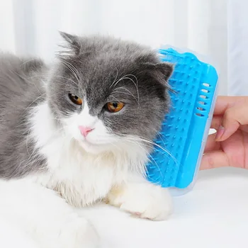 

Corner Pet Brush Comb Play Cat Toy Plastic Scratch Bristles Arch Massager Self Grooming Cat Scratcher