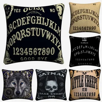 

Amazing Ouija Board Style Art Decorative Cotton Linen Cushion Cover 45x45cm For Sofa Chair Pillow Case Home Decor Almofada