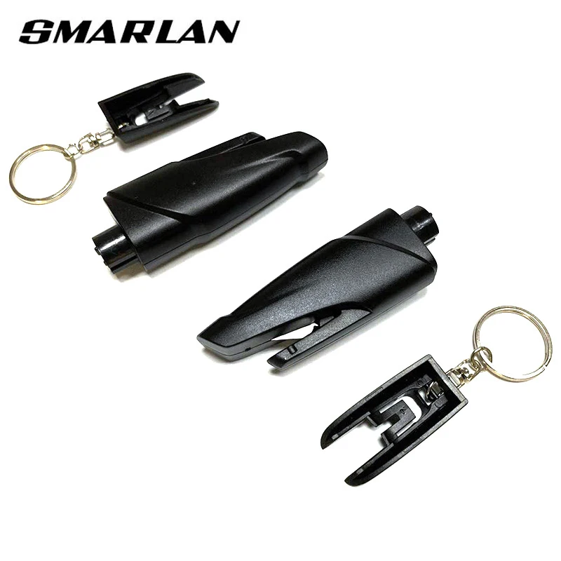SMARLAN Portable Safety Hammer For Car Side Window Breaking Seat Belt Cutter Life-saving Escaping Emergency Tool With Key-chain