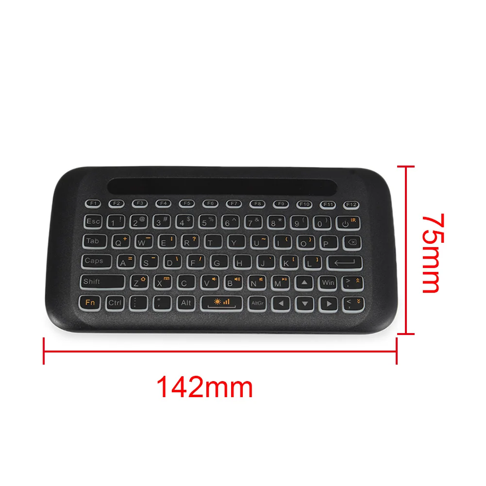 

Wireless Keyboard Double-sided Mini 2.4G Full Screen USB Backlight Remote Control VDX99