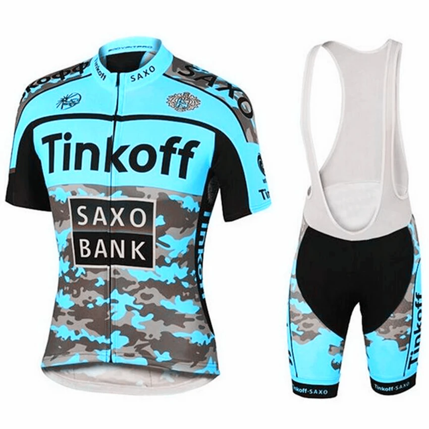 Новинка 2020 г. командные велосипедные комплекты Джерси Saxo Bank Tinkoff дышащие шорты