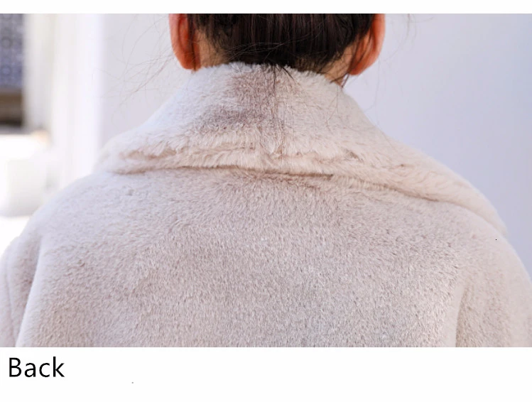 Модное однотонное роскошное пальто из искусственного меха Новое поступление Корейская Толстая теплая Длинная зимняя куртка женская Свободная Элегантная куртка femme