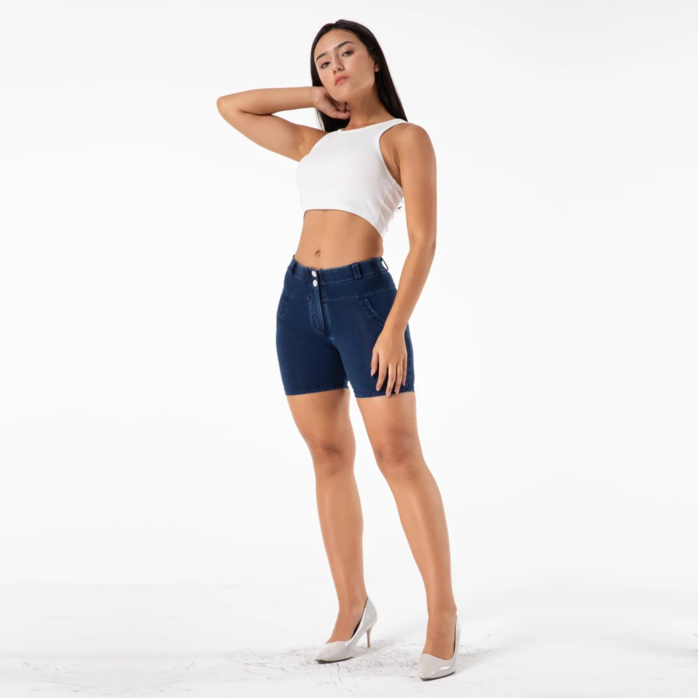 Blue Shorts Yoga Scrunch Bum Lift Gym 