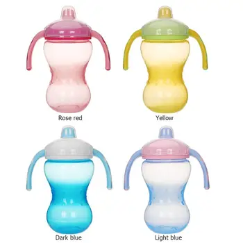 

360ml/180ml Silica Gel Baby Feeding Cups Ergonomic Design for Comfortable Holding Infant Water Milk Drinking Training Bottle