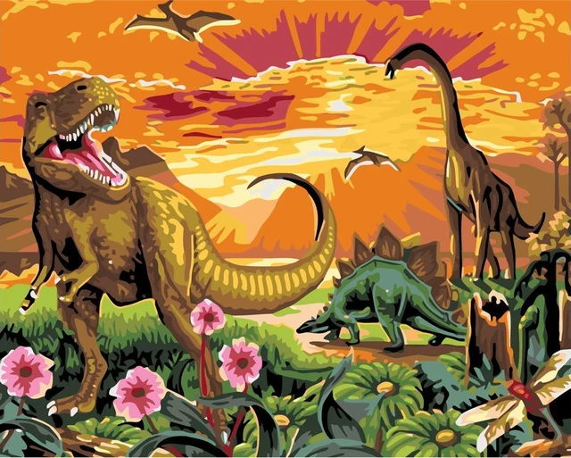 Pintura por números Proud Tyrannosaurus Rex - Pintura por números