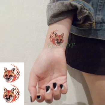 

Waterproof Temporary Tattoo Sticker Animal Wolf head Tatto Flash Tatoo Hand Wrist Foot Arm Neck Fake Tattoos For Men Women kid