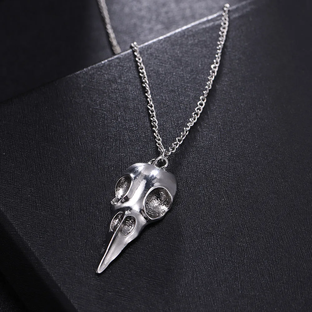 Crow Head Skull Necklace - Image 3