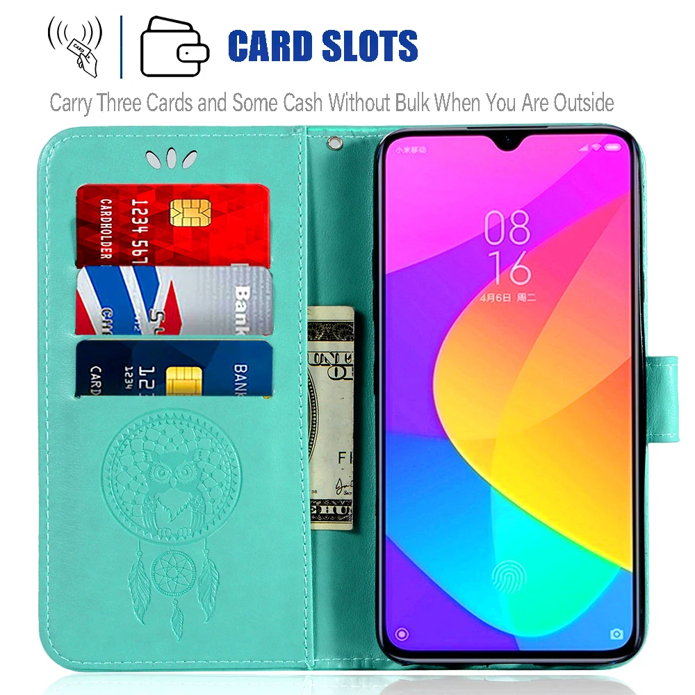 Сова Pattern чехол для телефона для Xiaomi Mi 9 9T CC9 CC9E A1 A3 A2 Lite 6X 5X Pocophone Poco F1 крышка из искусственной кожи чехол-портмоне с откидной крышкой чехол