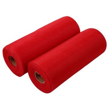 

2 Red Dolls Toys Coated with Medium Roll Roll Wedding Decoration Medium 30Cm X 100Y