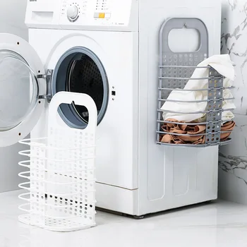 

Wall Hanging Dirty Clothes Basket Bathroom Receives Plastic Foldable Household Basket Wall Hanging Dirty Clothes Baskets