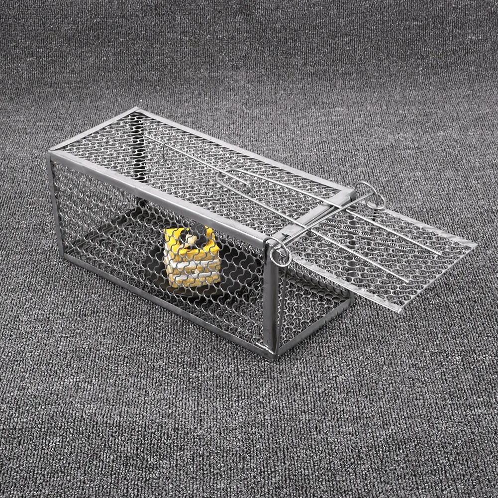Steel Cage 1pcs Catch 30*12*24cm Control Animal Trap Mouse High Sensitivity Rat Mice Squirrel