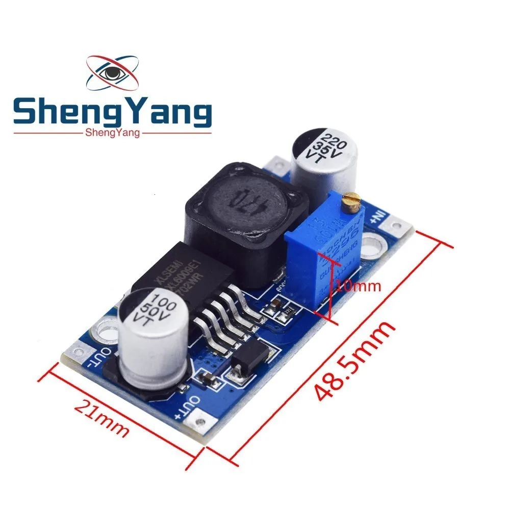 ShengYang 1 шт. повышающий понижающий DC-DC Регулируемый понижающий преобразователь XL6009 модуль питания 20 Вт 5-32 В до 1,2-35 в - Цвет: XL6009 Blue
