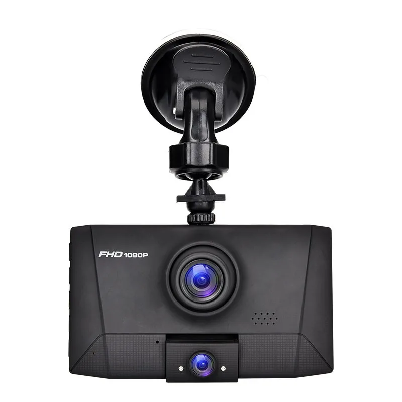 " ips экран Автомобильный видеорегистратор HD 1080P двойной объектив Авто видео регистратор 2 камеры s 170 широкоугольный видеорегистратор с камерой заднего вида - Название цвета: Car DVR