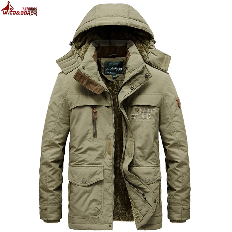Большие размеры 5XL 6XL зимняя куртка с меховым капюшоном Мужская модная теплая подкладка из шерсти мужские куртки и пальто ветровка мужские зимние лыжные парки