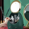Cosmetic Storage Box Makeup Organizer Desktop Large Capacity Box Beauty Organizer Jewelry Container Dustproof With LED Light 3