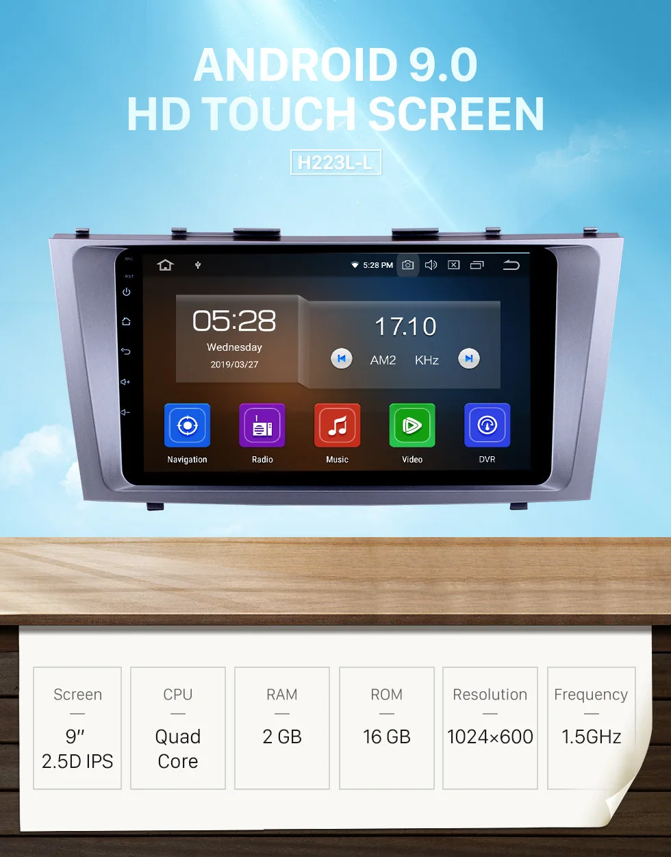 Best Harfey Android 9.01 9" GPS Car Radio For Toyota CAMRY 2007 2008 2009 2010 2011 1Din Multimedia Player Support 3G/4G&WiFi 0