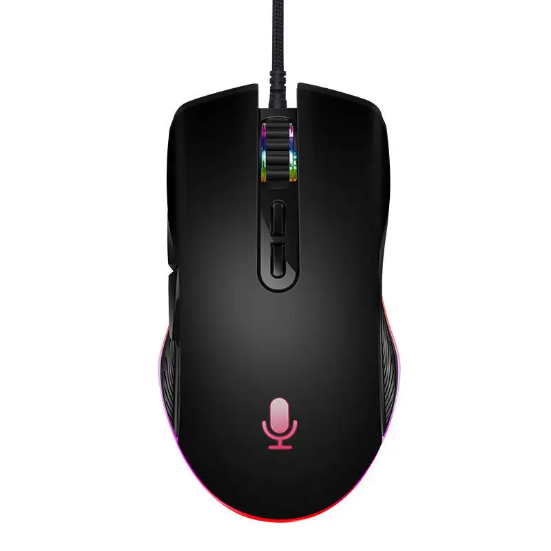 

Wired Voice Control Mouse Input Search Translation Mice Comfortable-hold Mice For PC Computer With LED Light