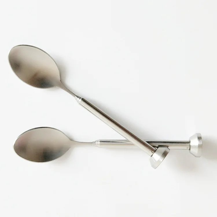 Cool adjustable artifact pocket long metal spoon telescopic bar spoon adjustable stainless steel