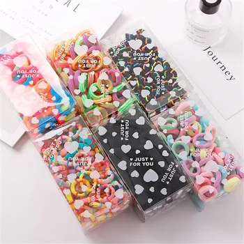 

100PCS/Set 3.0CM Cute Girls Small Ring Elastic Hair Bands Kids Ponytail Holder Rubber Bands Scrunchies Children Hair Accessories