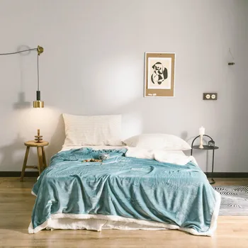 

Flannel Double Spell Cashmere Milk Nap Blanket Multi-purpose Quilt Blanket Weighted Blanket Blankets for Beds