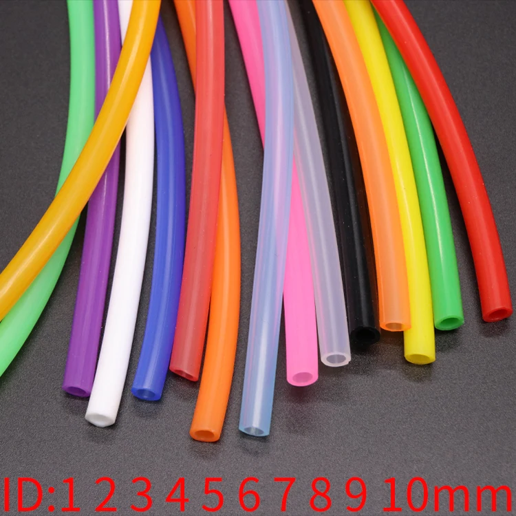 1 mètre ID 1 2 3 4 5 6 7 8 9 10 mm Tube en Silicone Flexible en caoutchouc tuyau de qualité alimentaire boisson gazeuse tuyau connecteur deau coloré