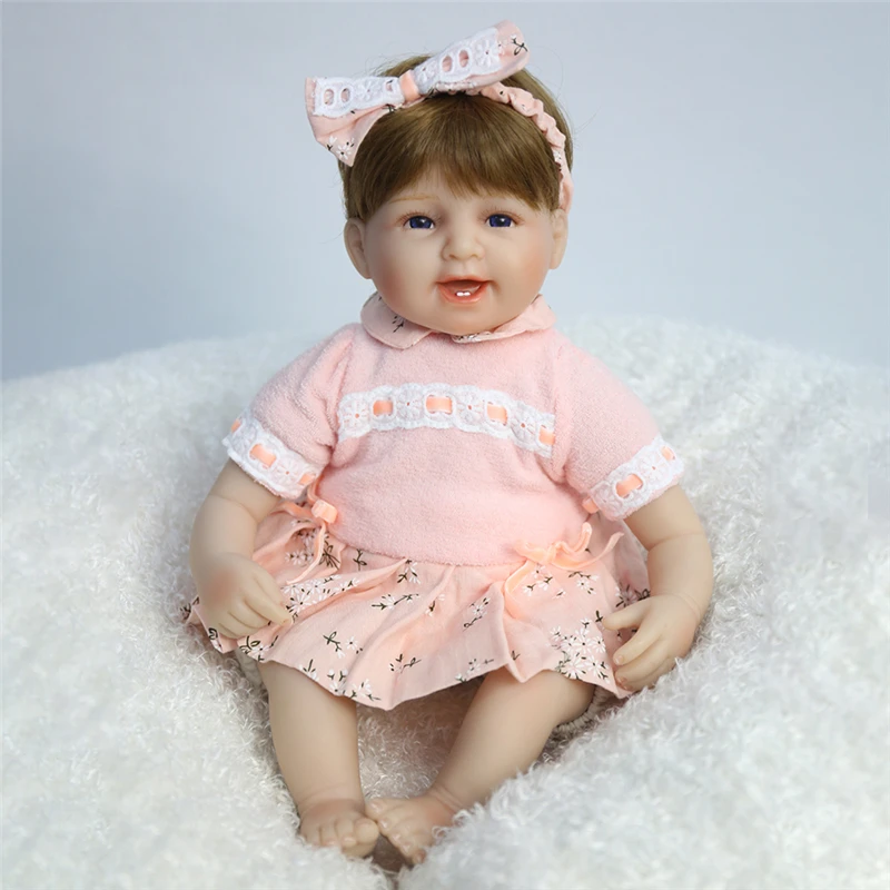 Boneca Reborn Girl 16 дюймов ткань тела Мягкий силиконовый винил 40 см мягкий силикон Reborn Baby новорожденный реалистичные Bebes Reborn куклы