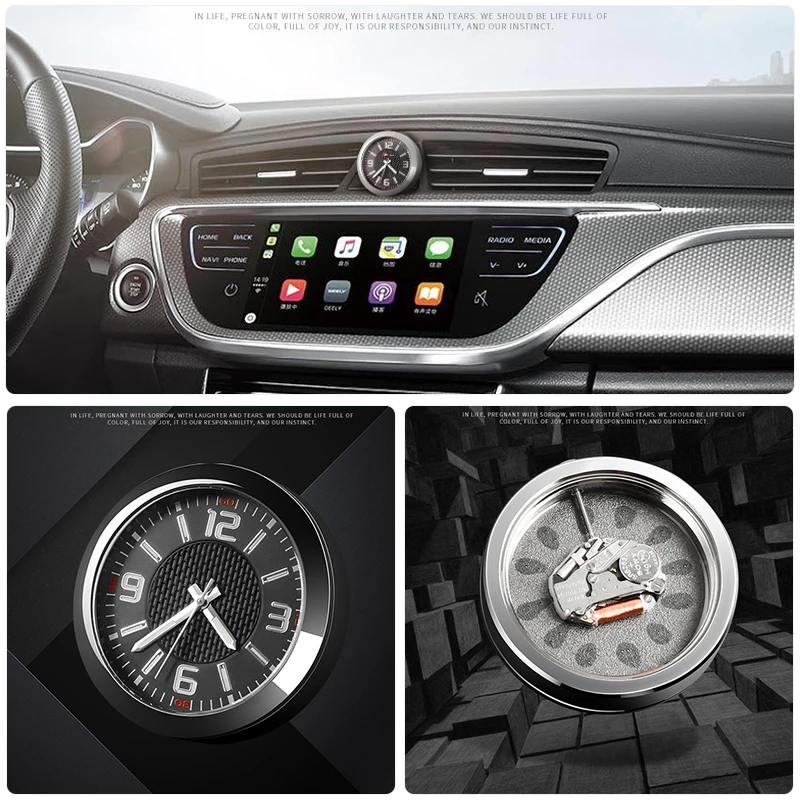 Автомобильные светящиеся часы Air Vent клип мини автомобили внутренний Стик-на цифровые часы механика кварцевые часы Подарочный аксессуар для автомобиля