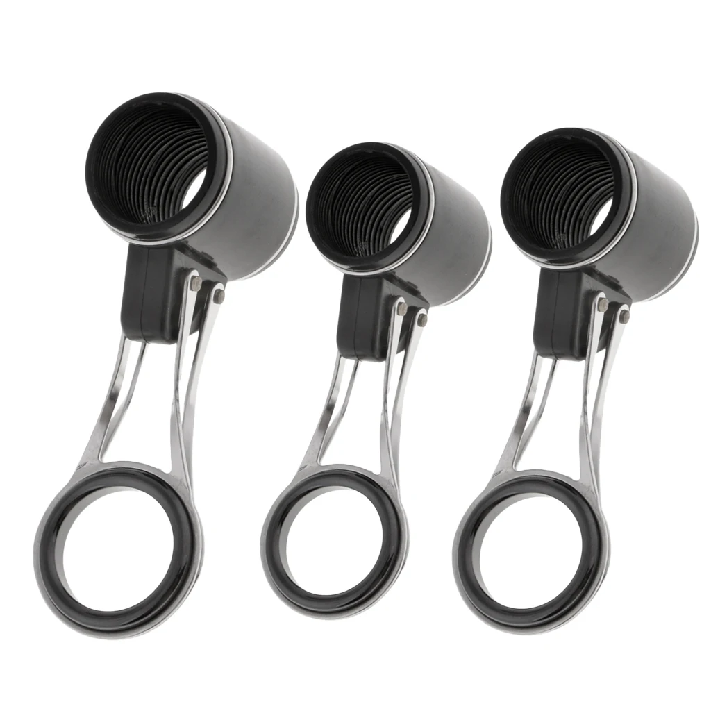 3pcs Smooth Fishing Rod Guides Ceramic Eye Rings DIY Foldable Rod Replacement Parts
