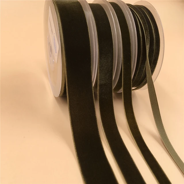 38mm Single Face Dark Green Velvet Ribbon for Handmade Gift Bouquet  Wrapping Party Decoration Christmas Inelastic - AliExpress