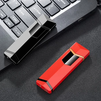 

ZIYLCO USB Electric Lighter Rechargeable Flameless Windproof Design With Charging Cable For Cigarette Candle With LED Display
