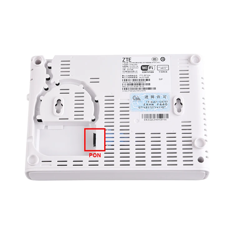 7 шт./лот zte F660 6,0 с антенной embutida Onu Gpon б/у ОНУ без адаптера питания