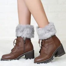 Женские модные короткие защитные аксессуары для лодыжки, теплые мягкие зимние уличные вязаные сапоги для взрослых, однотонные носки