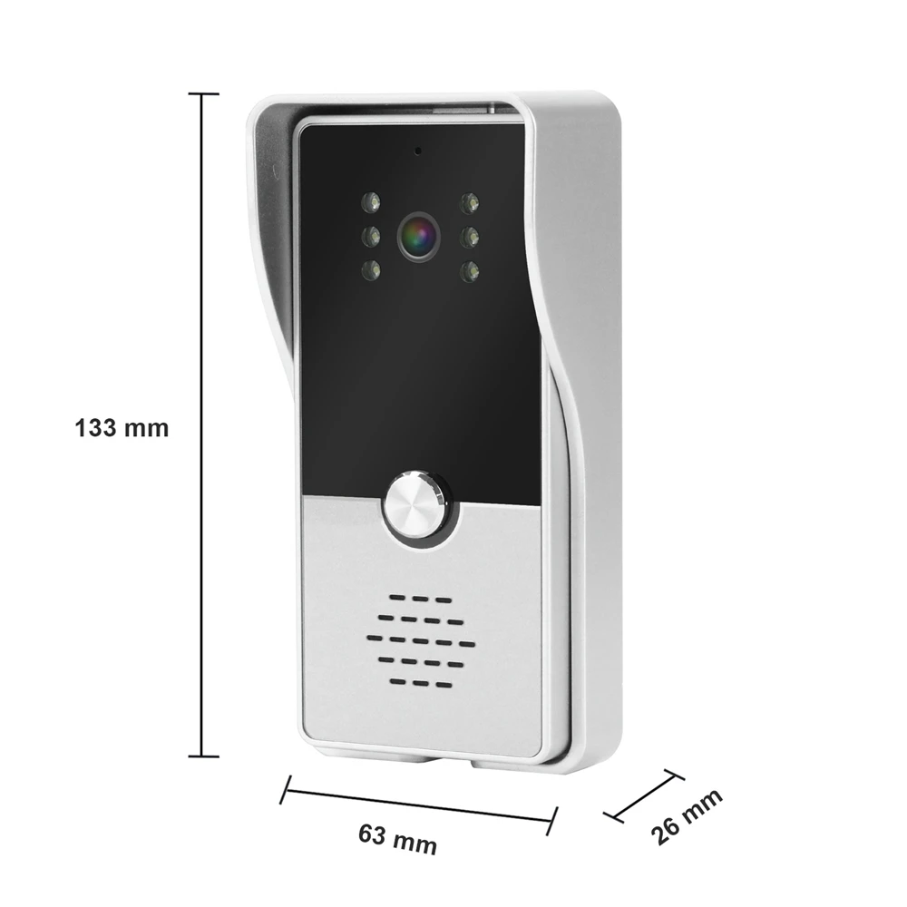 HomeFong Wired Video Intercom for Home Door Phone Apartment System  7 Inch Screen Monitor Doorbell Call Panel Talk Record Unlock