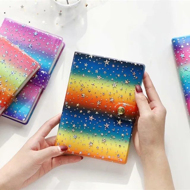 

"Shining Stars" Rubber Soft Cover Journal Diary Cute Notebook Notepad Girls Planner Stationery Gift