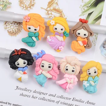

JOJO BOWS 20pc Resin Decoration Craft Cartoon Series Little Girl Flatback Cabochon Scrapbooking Fit DIY Embellishment Accessory