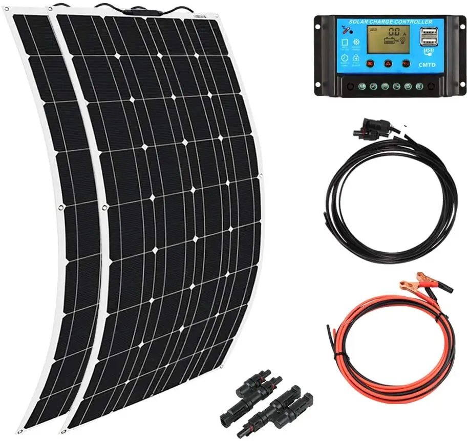 100W 200w Панели солнечные 18V Наборы монокристаллические 36 солнечных батарей модуль
