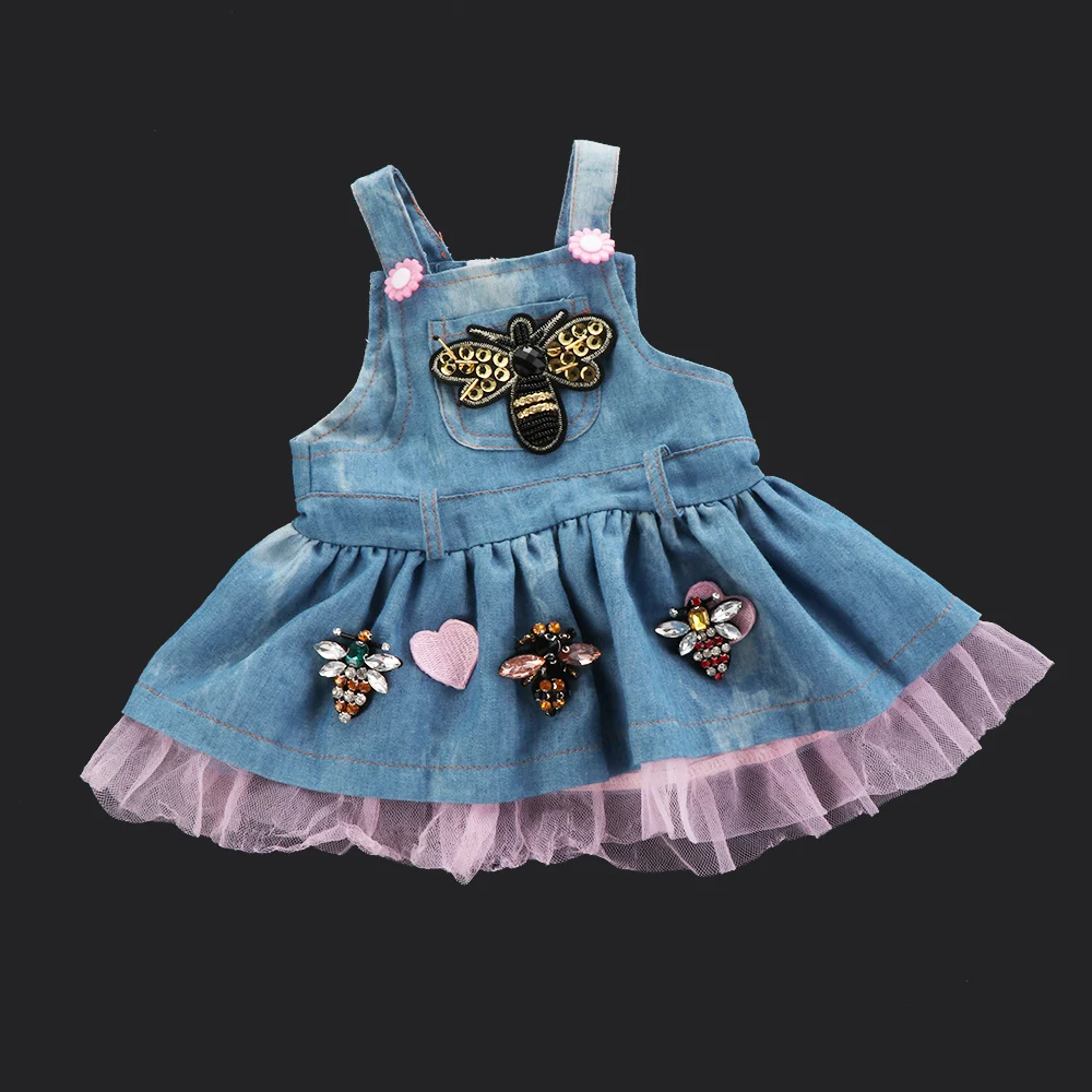 QIAO Toppa di perline e paillettes fatta a mano con strass di cristallo a forma di api Moda da cucire su toppe di perle per vesti Applique di perline Carino fai da